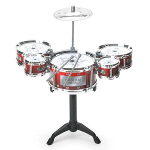 Kids Jazz Drum Set 5 Drum Kit with Cymbal Beginner Musical Toy