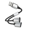 USB Cable Splitter Hub 4 Port Multi Charging Adapter OTG for Phone PC Laptop