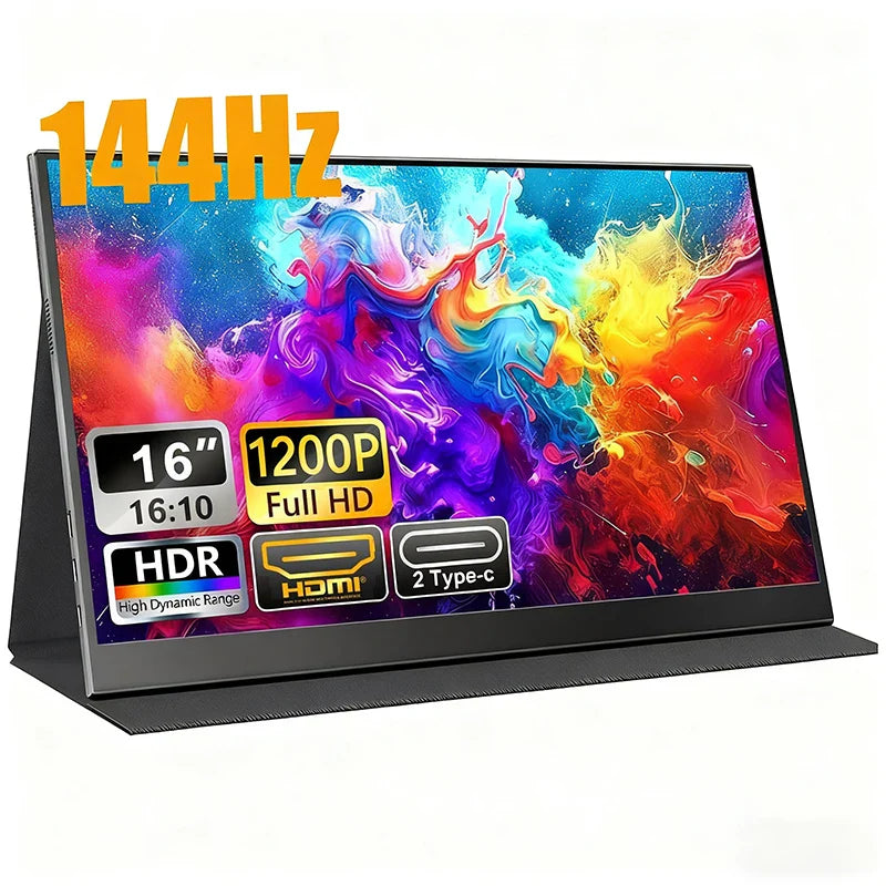 16" Portable Monitor FHD 144Hz IPS 1200P HDR HDMI USB-C VESA Second Screen