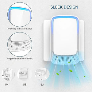 Portable Mini Air Purifier Negative Ionizer for Home Office Pets Odor Smoke