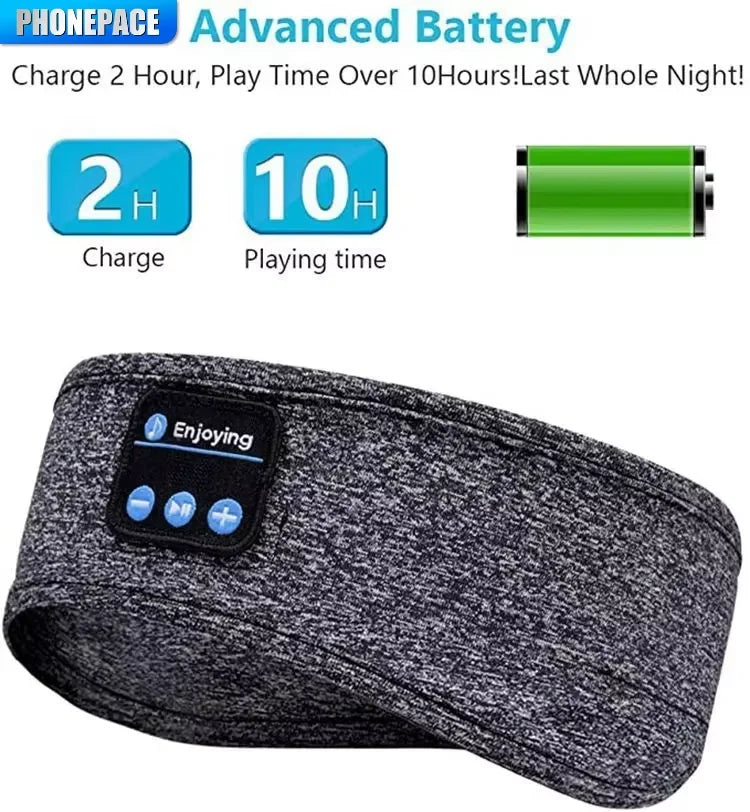 Bluetooth Sleep Headband Wireless Headphones Music Eye Mask Sports Sleeping