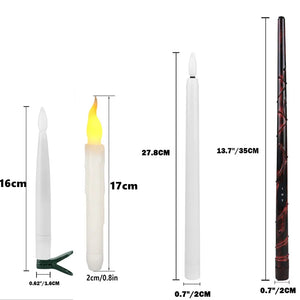 Floating LED Candles with Remote – Flameless Flickering Taper Candles for Decor