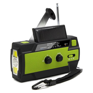 Emergency NOAA Weather Radio Solar Hand Crank 4000mAh Power Bank SOS LED
