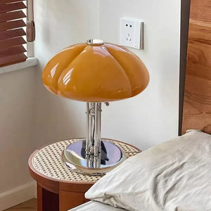 Nordic Pumpkin LED Desk Lamp Bauhaus Retro Bedroom Bedside Living Room Light