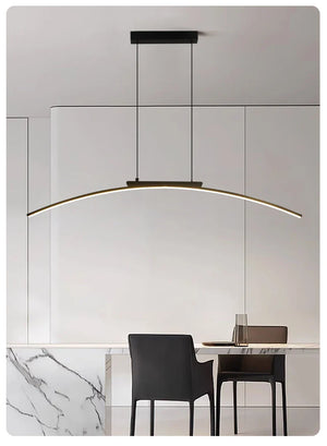 Modern LED Arc Pendant Light – Adjustable Dining Room Hanging Lamp for Kitchen
