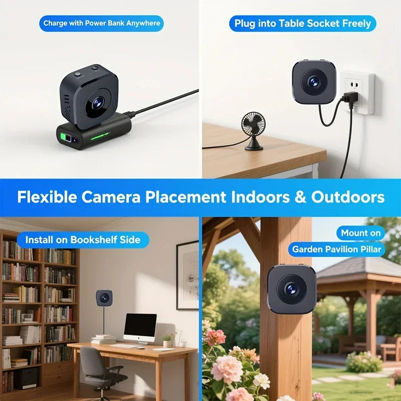 Xiaomi 8K Mini Wireless Security Camera WiFi Night Vision Motion Detection Audio