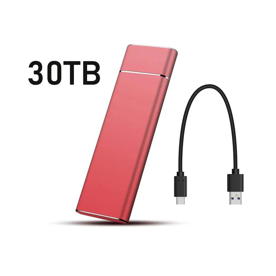 External Portable SSD 2TB 20TB 30TB USB 3.1 Type-C High Speed Drive