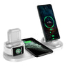 6-in-1 Wireless Charging Station Fast Charger Dock for iPhone 15 14 13 Pro Max