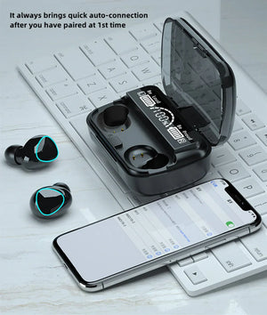 M10 Wireless Earbuds Bluetooth Headphones High-Quality Sound Sports Gaming Power Bank