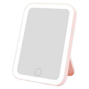 LED Vanity Makeup Mirror Touch Screen USB Rechargeable 3 Colors Dimmable Portable