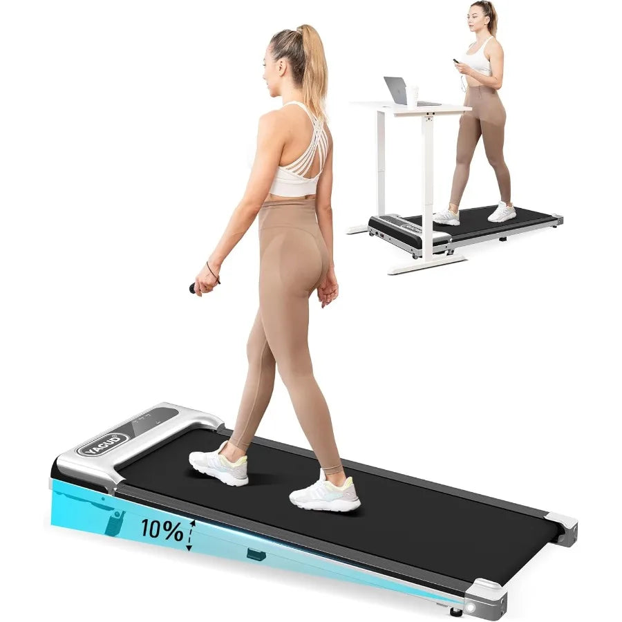 Under Desk Treadmill Walking Pad 2.5HP Portable Jogging Running Machine Remote