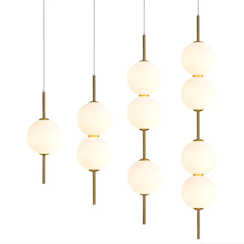 Glass Ball Pendant Light Modern LED Hanging Lamp Bedroom Bedside Ceiling Decor