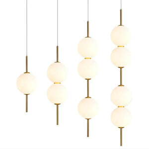 Glass Ball Pendant Light Modern LED Hanging Lamp Bedroom Bedside Ceiling Decor