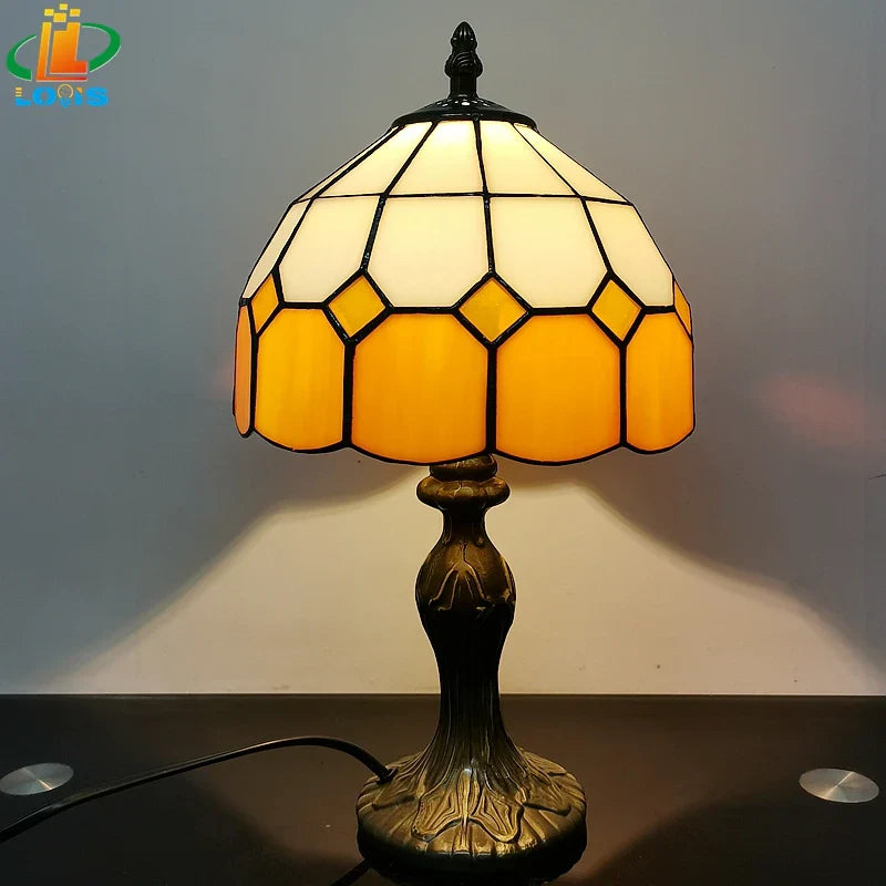 8" Nordic Plaid Table Lamp Modern Bedside Desk Light