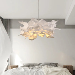 Handmade Paper Pendant Light E27 DIY Hanging Ceiling Lamp for Restaurant Shop XL