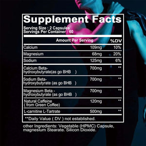 Keto BHB Exogenous Ketone - Fat Burning, Immunity & Metabolism Support