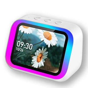 Smart Alarm Clock Bluetooth Speaker with Night Light Weather Display Music Player