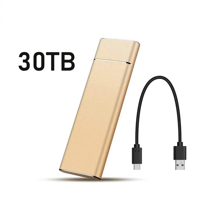 External Portable SSD 2TB 20TB 30TB USB 3.1 Type-C High Speed Drive