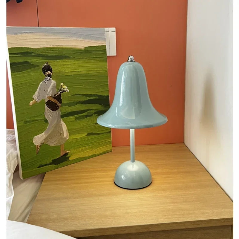 LED Bell Desk Lamp Touch Dimmable Rechargeable Table Night Light Bedside Reading