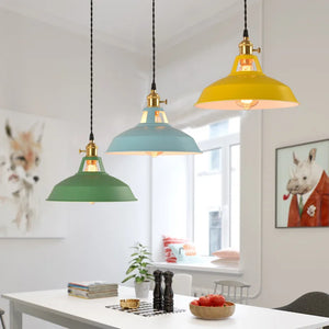 26cm LED Pendant Light 7-Color Dimmable with Scandinavian Wood Decor