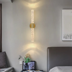 Nordic Crystal Rod LED Wall Lamp Bedroom Bedside Living Room AC85-265V Light