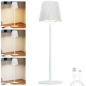 Wireless LED Table Lamp Rechargeable Touch Adjustable Night Light for Bedroom