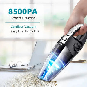 Wireless Handheld Vacuum Cleaner – Powerful Cyclone Suction for Car & Home Pet Hair