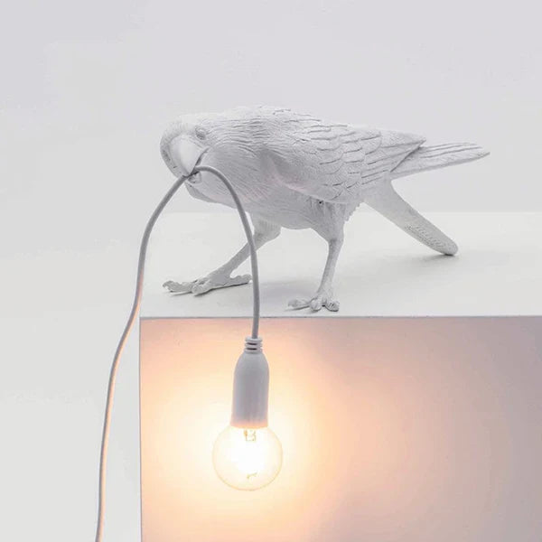 Crow Bird Wall Lamp – Resin Bedside Night Light for Bedroom & Living Room Decor