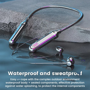 Wireless Earphones 5.3 – Neckband Bluetooth Headphones LED Stereo Sports Earbuds