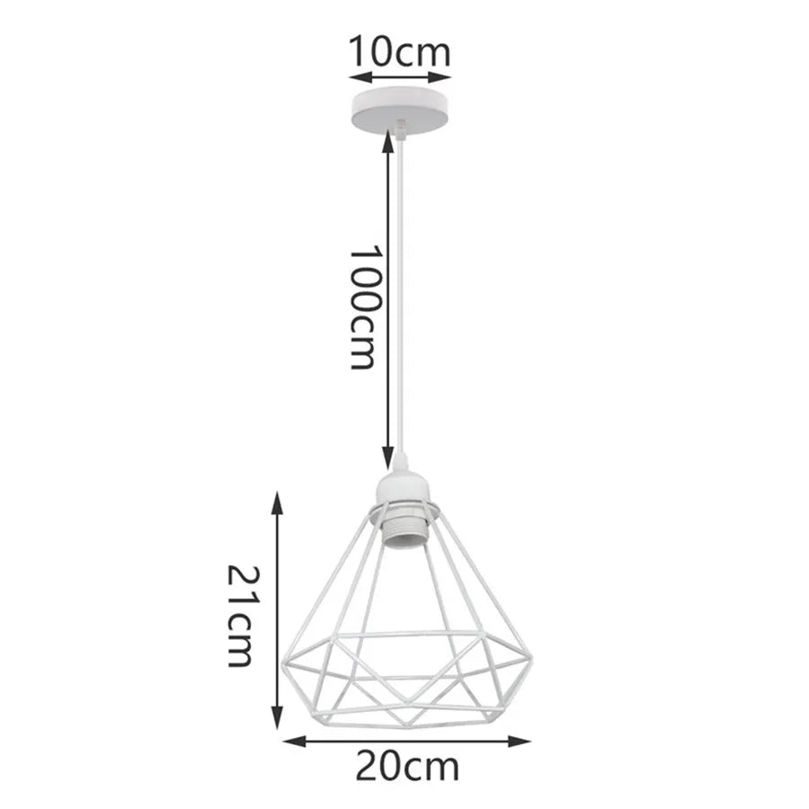 Retro Loft Industrial Pendant Light Wrought Iron Metal Ball E27 Hanging Lamp
