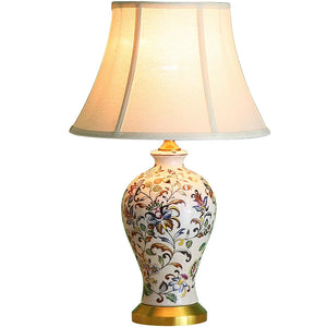 American Style Desk Lamp Painted Pattern Bedside Table Light Home Decor