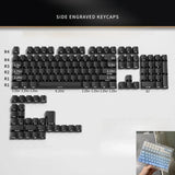 133-Key Gradient Green PBT Keycaps Cherry Profile Double Shot Side Printed Set