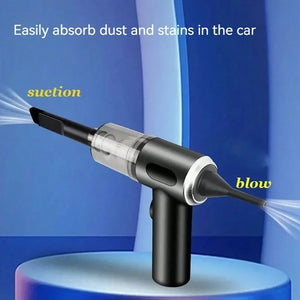 Wireless 120W High Power Vacuum Cleaner Dual Use Home Car Handheld Portable Black