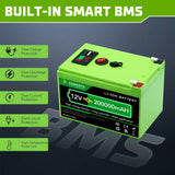 12V 200Ah LiFePO4 Lithium Battery Deep Cycle Rechargeable with BMS