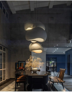 Moktan Sabai Nordic Wabi Sabi LED Chandelier – E27 Pendant Light for Kitchen & Bar