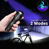 2 in 1 UV Flashlight 395nm Type C Rechargeable Blacklight Pet Stain Detection