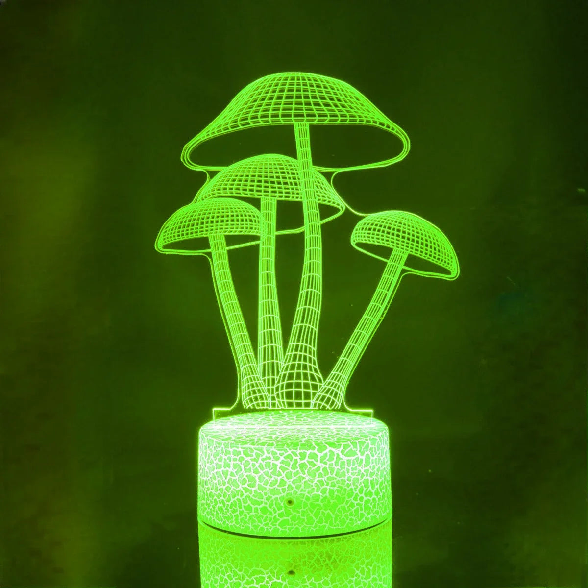 Mushroom 3D LED Night Light for Kids Bedroom Color Changing Illusion Bedside Lamp