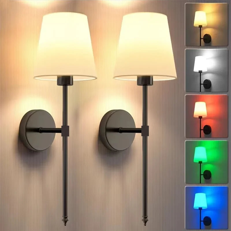 Wireless Rechargeable Wall Lamp Dimmable LED Battery Light with Remote Control