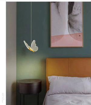 Moktan Sabai Nordic Butterfly LED Pendant Lamp – Modern Bedroom Ceiling Light