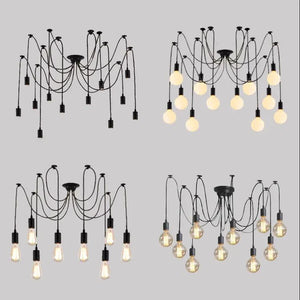 Spider Chandelier 8 Head E27 Pendant Light Vintage Industrial Ceiling Lamp