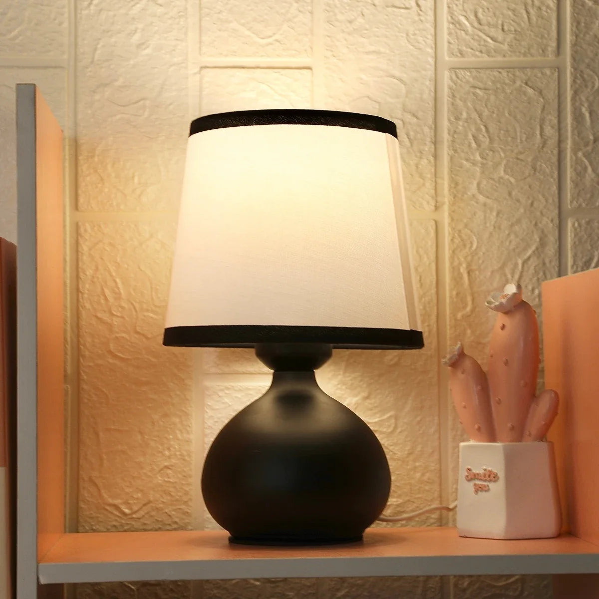 Modern Linen LED Table Lamp Bedside Desk Light Home Décor Bedroom Lighting