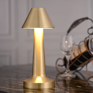 Metal Touch Table Lamp LED Rechargeable Night Light for Bar Coffee Table Decor