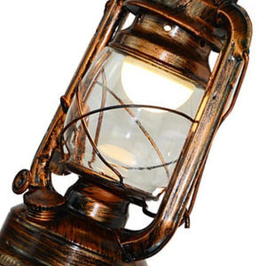 Retro Kerosene Wall Lamp Antique Bronze Iron Horse Lantern Corridor Lighting Fixture
