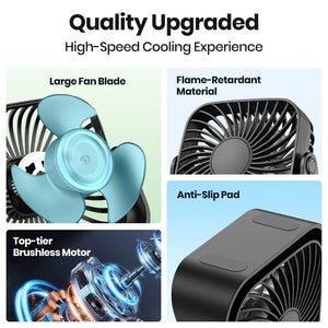 USB Powered Handheld Fan 5V Plug-In Portable Cooling Fan