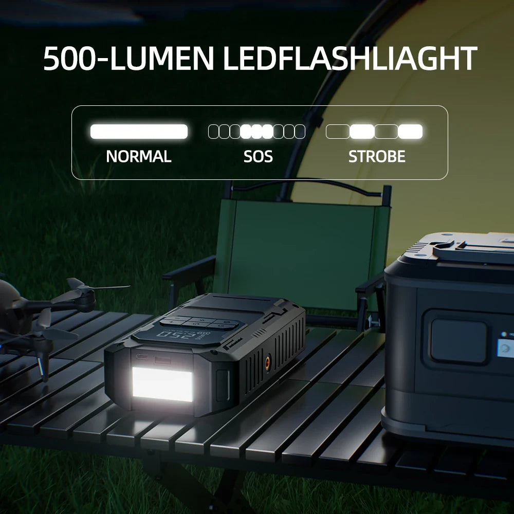 4-in-1 Car Jump Starter & Portable Air Compressor – Battery Booster & Tire Pump