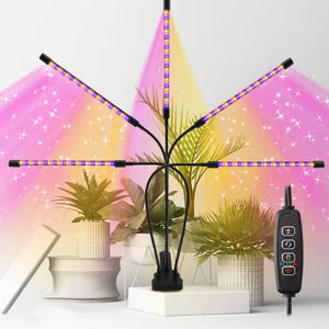 USB LED Grow Light Full Spectrum Clip Plant Lamp with Timer Control