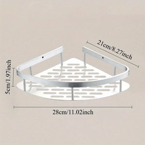 Stainless Steel Tension Shower Caddy Corner Shelf Bathroom Organizer Storage