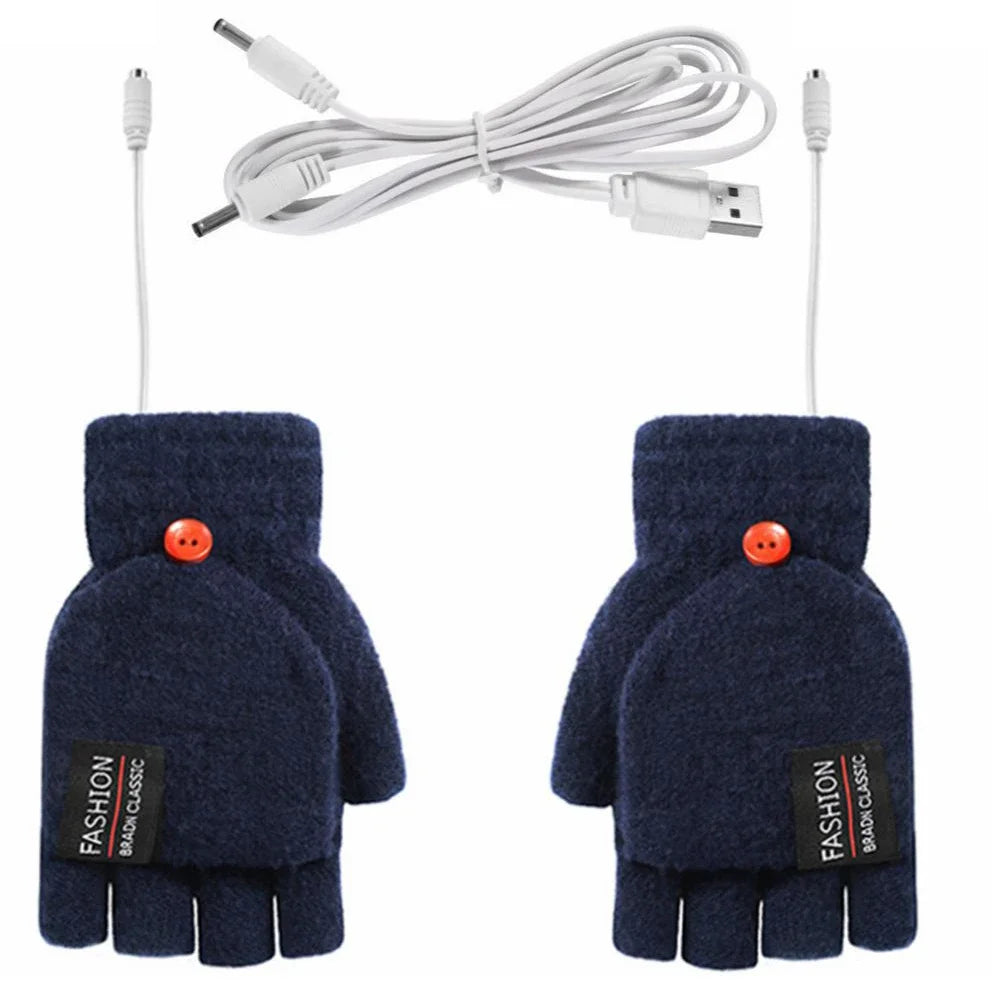 Electric Heated Gloves – USB Rechargeable Winter Hand Warmer for Skiing Sports
