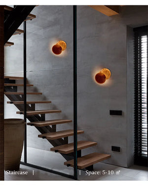Solar Eclipse Wall Light – Moon Design Vintage LED Sconce for Bedroom & Stairs