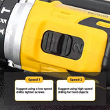 20V Cordless Brushless Impact Drill Rechargeable Power Tool for Home & DIY